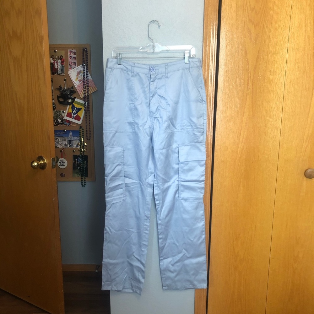 uo pale blue cargo pants